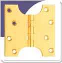 Polish Brass Parliament Hinges - 102mm x 50mm x 102mm x 4mm